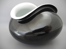 Rosenthal Vase Schwingende Entwurf: Hans Wohlrab schwarz Vintage 50er 2625