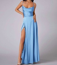 Gr.L Eventkleid Cocktailkleid Kleid Partykleid Abendkleid hellblau Gr.40/42