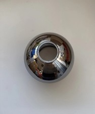 Lampenschirm E14 Ersatz Glas Schwarz Chrom Ø105mm Hö 85mm Loch 29mm Kugel Glas