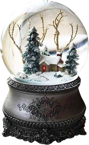 Led schneekugel winterwald - schneekugel,