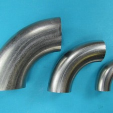 Edelstahl 90° Bogen Schweißbogen Ø 12 - 154 mm Auspuff Rohr Matt Anschweiß VA