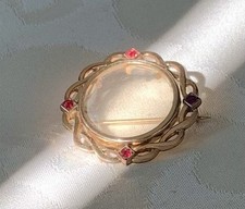 Antike vergoldete brosche mit - antike,