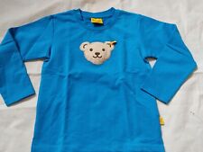 STEIFF schönes Langarmshirt Quietsche Teddy türkisblau Gr. 110 NEU  ST1022