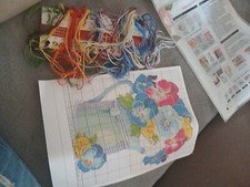 Stickvorlage mit restlichen Stickgarn