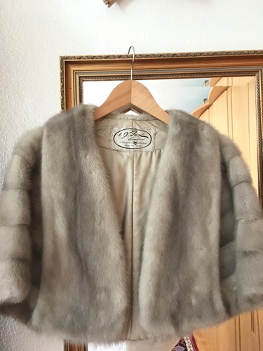 Vintage nerz stola silbergrau - nerz,