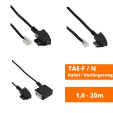 TAE-F / TAE-N Anschlußkabel Verlängerung für Telefon DECT Modem Fax RJ Stecker