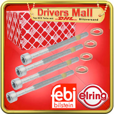 4x FEBI 28407 Zylinderschraube + Dichtringe Einspritzdüse Injektor MERCEDES CDI