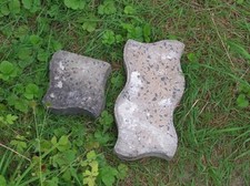 450 Verbundpflastersteine, grau, gewellt. 24x12x6. Beton, gebraucht, gut, 12,8m²