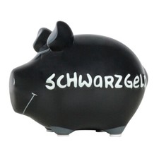 Sparschwein Schwarzgeld ca. 12,5x9 cm handgefertigt - lustiges Sparschwein