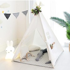 Tipi Zelt für Kinder, Groß, Weiß, Indoor/Outdoor, Spielzelt