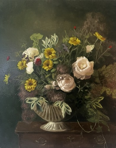 Gerahmtes blumenstillleben - gerahmtes,