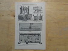 Orig.(1893) Holzstich Spiritusfabrikation I/II Maisch- Destillierapparat (B1)