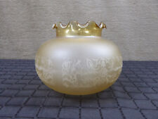 Glas Lampenschirm Braun Rauchglas Rüschen Schirm Satiniert Lampenglas Kugelglas