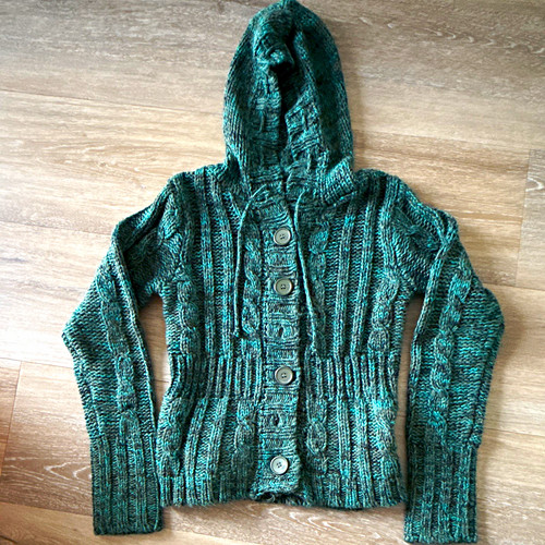 Damen pullover grün grau - pullover, grün/grau
