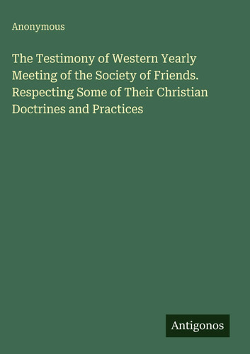 Anonymous the testimony - the,