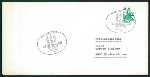 Brd bund brief 1971 hannover - bund,