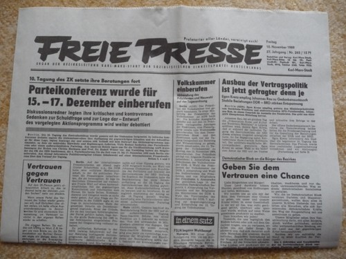 Ausgabe freie presse - freie, vom
