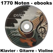 1770 ebooks NOTEN für Klavier Gitarre Violine Piano Geige DVD ebook SAMMLUNG neu