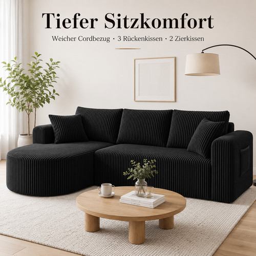 Cord ecksofa mit - ecksofa,