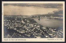 AK Caputh, Gesamtansicht mit Havel und Schwielowsee, Fliegeraufnahme 1926 