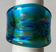 Unikat - Glasring Aquamarine