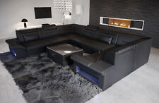 Leder Eckcouch Wohnlandschaft