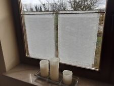 Scheibengardine im 2er Set creme bestickt