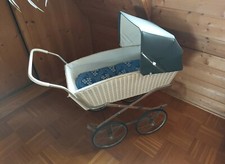 Korbpuppenwagen DDR, 70er Jahre * kaum bespielt! Ostalgie Spielzeug Deko