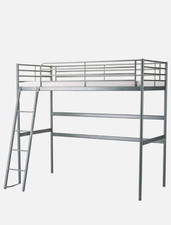 Ikea Hochbett metall silber