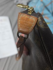 Louis Vuitton Pochette Accessory Pouch Braun Leder