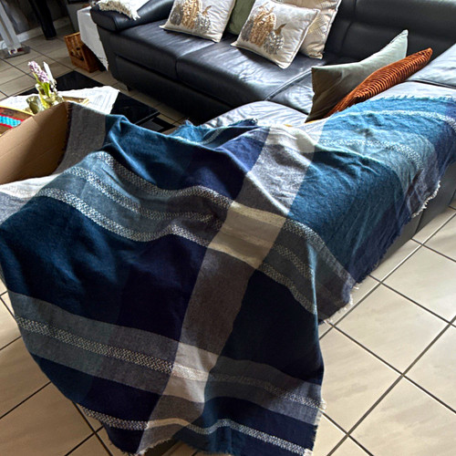 Wohndecke kuscheldecke kariert - wohndecke,