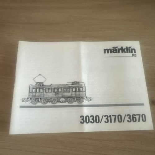 Märklin gebrauchsanleitung - märklin, ho