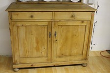 Kommode 127x55 Küchenschrank Gründerzeit Biedermeier Weichholz #2216