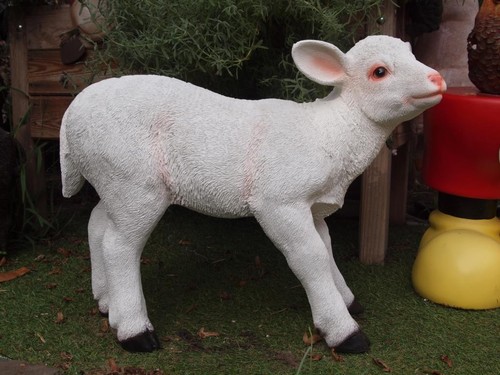 Gartenfigur schaf lamm - gartenfigur,