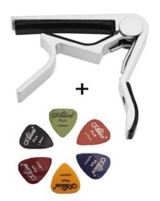 Kapodaster Capodaster Capo Kapo + 6 Piks - Für Akustische Elektrische Gitarre 