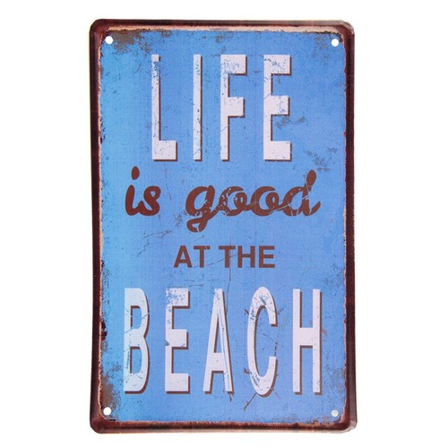 Blechschild the beach - "the, beach"