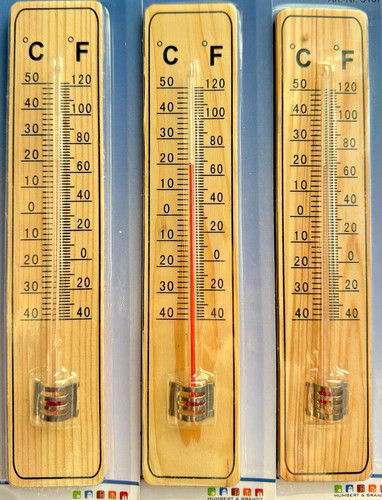 Thermometer 20cm holz - 3,