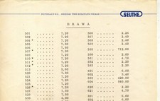 Brawa Katalog 1962 Preisliste