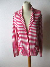 S.Milton Damen Strickjacke Gr. 42 rot-weiß gestreift langarm neuwertig