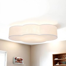 Deckenleuchte Kinderzimmerlampe Wolkenlampe E27 Weiß Stoff Metall Kinder Baby