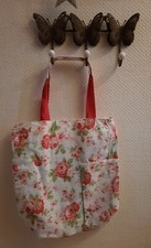 Damen TASCHE Rosen Handtasche Reisetasche Handgepäck rosali Unikat shabby Chic 