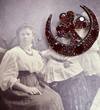 Antike Jugendstil Brosche Mond