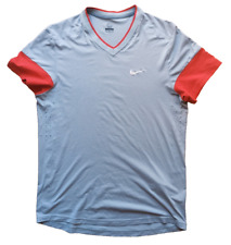 Nike Roger Federer 2014 French Open Tennis Shirt RF grau Roland Garros M