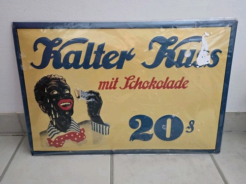 Blechschild kalter kuss - kalter,