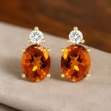 Natürlich Citrin & Diamant