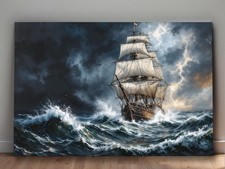 Segelschiff im Gewitter - Bild