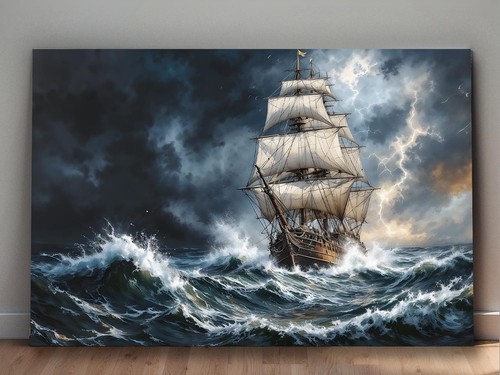 Segelschiff gewitter bild - im,