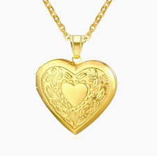 Gold XXL Herz Medaillon