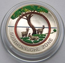 5 EURO MÜNZE - Subtropische Zone 2018 / Polymer-Ring - KOLORIERT - SELTEN 