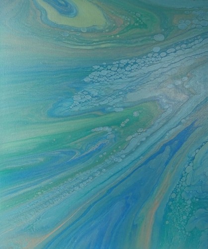 Acryl pouring auf - pouring, leinwand